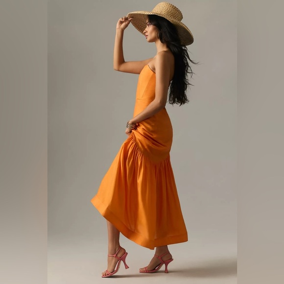 Anthropology Let Me Be Strapless Asymmetrical Dress Size - Picture 2 of 11